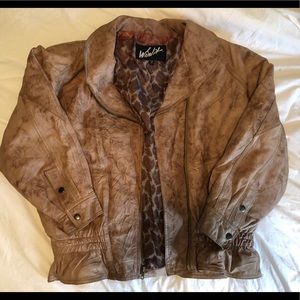 Retro Genuine Leather Winlit Jacket